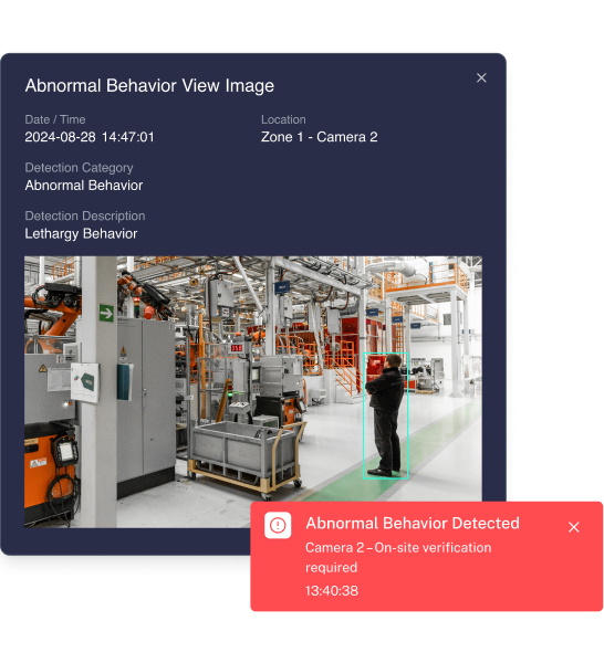 위험 신호를 실시간으로 감지합니다
